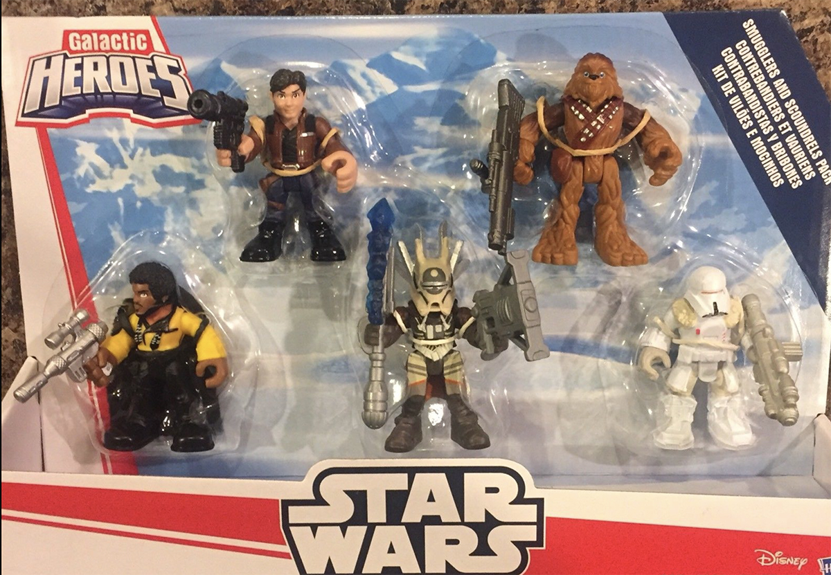 Playskool Star Wars Galactic Heroes Chewbacca Chewy Han Solo 2 Pack Lot 