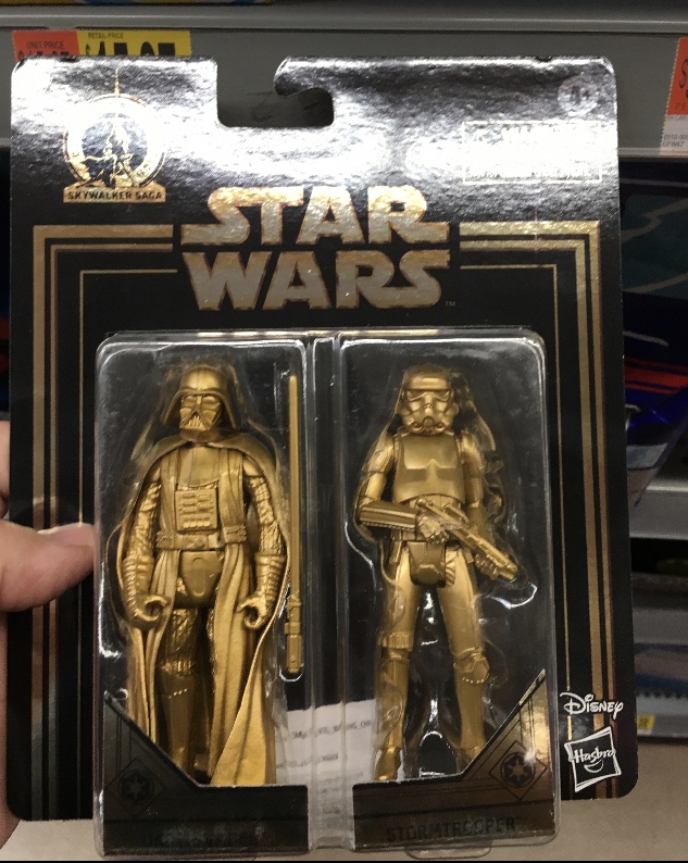 Hasbro Star Wars Commemorative Edition Gold Chewbacca & Luke Skywalker Figures for sale online 