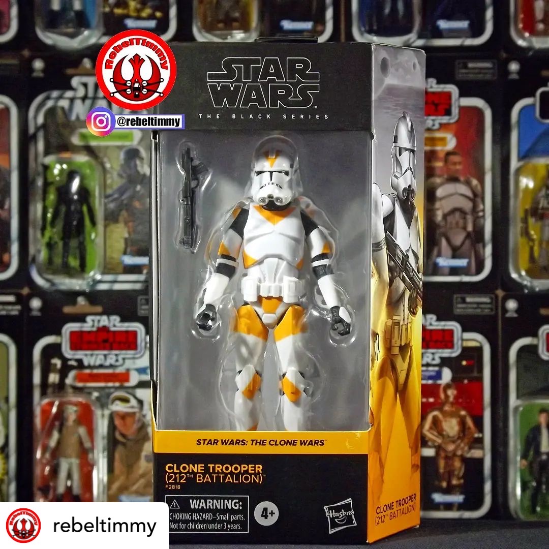 Star Wars The Clone Wars Trooper 212° Battaglione - Serie Black, Figura Azione Collezione