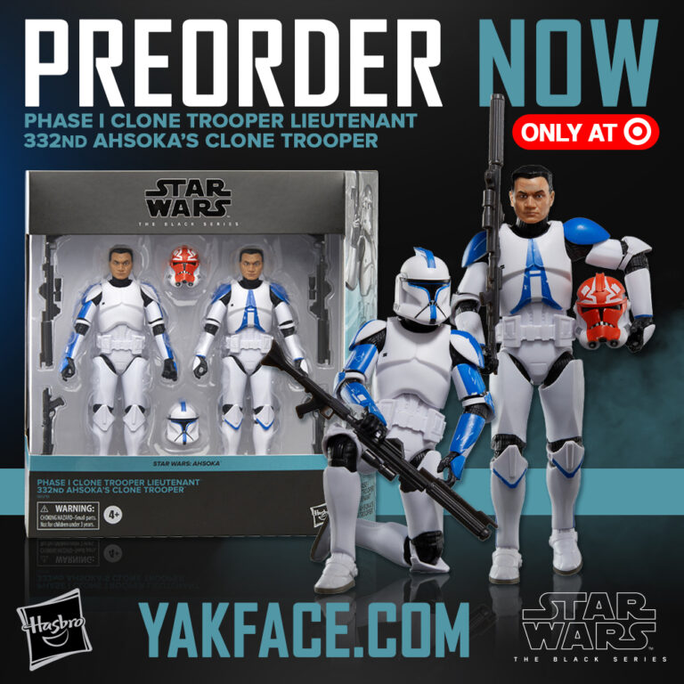 Update Target Exclusive Black Series Phase I Clone Trooper Lieutenant and 332nd Ahsoka’s Clone